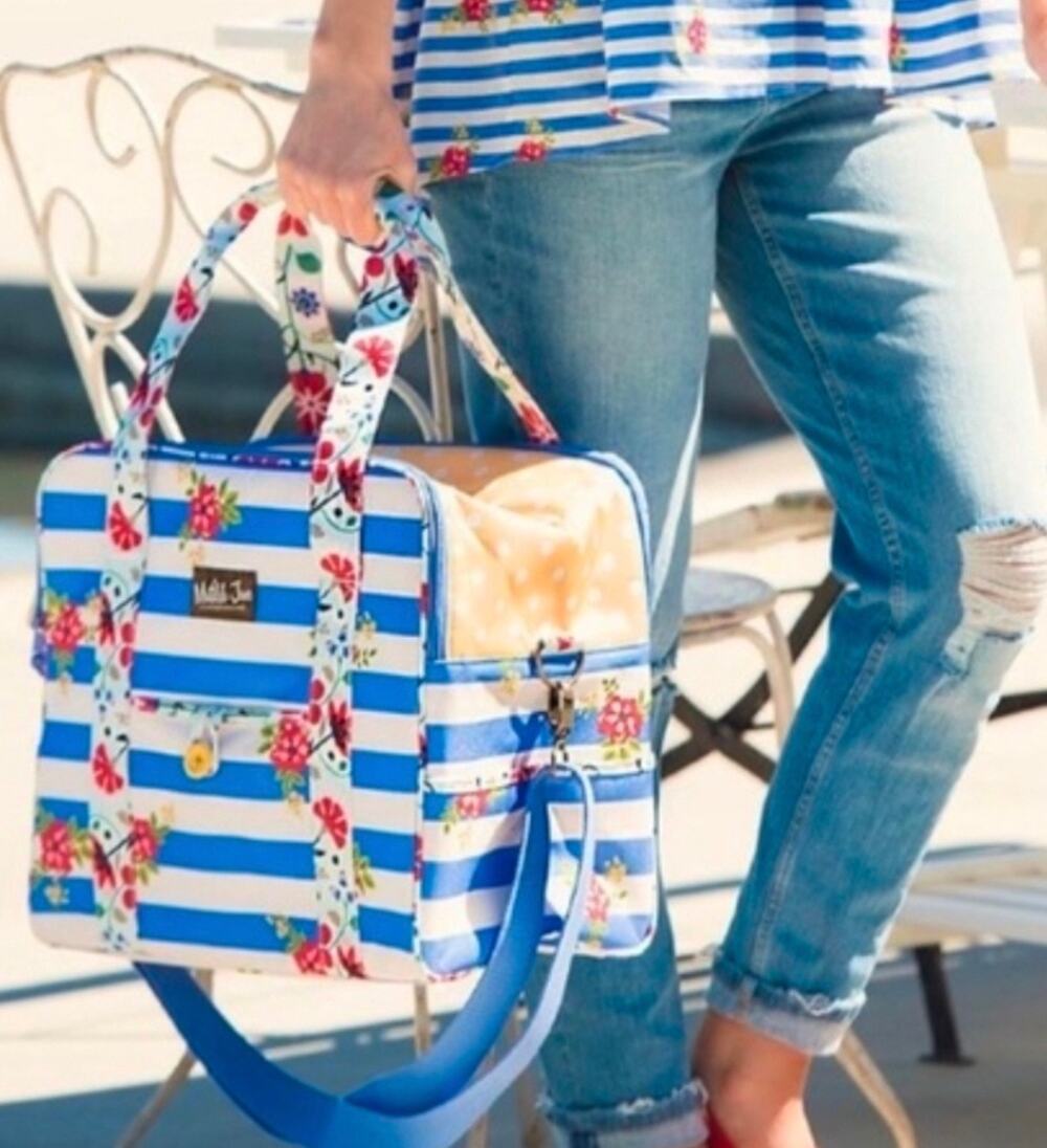 Matilda Jane Insulated Cooler Tote Floral Stripe Crossbody Bag
